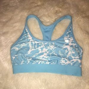 Carolina blue and white Champion sports bra sz M